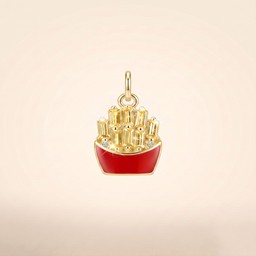 FRECH FRIES CHARM AMABILE PLACCATO ORO
