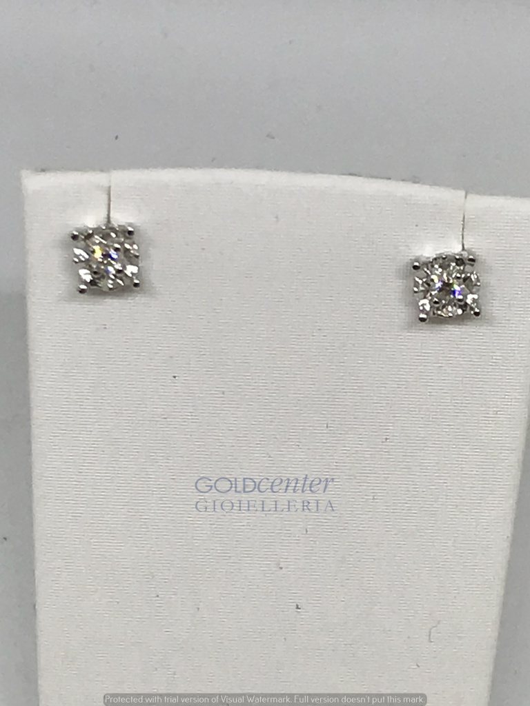 Orecchini Pg Gioielli in oro bianco e diamanti CT. 0,14 G VS ORCOMETA-3