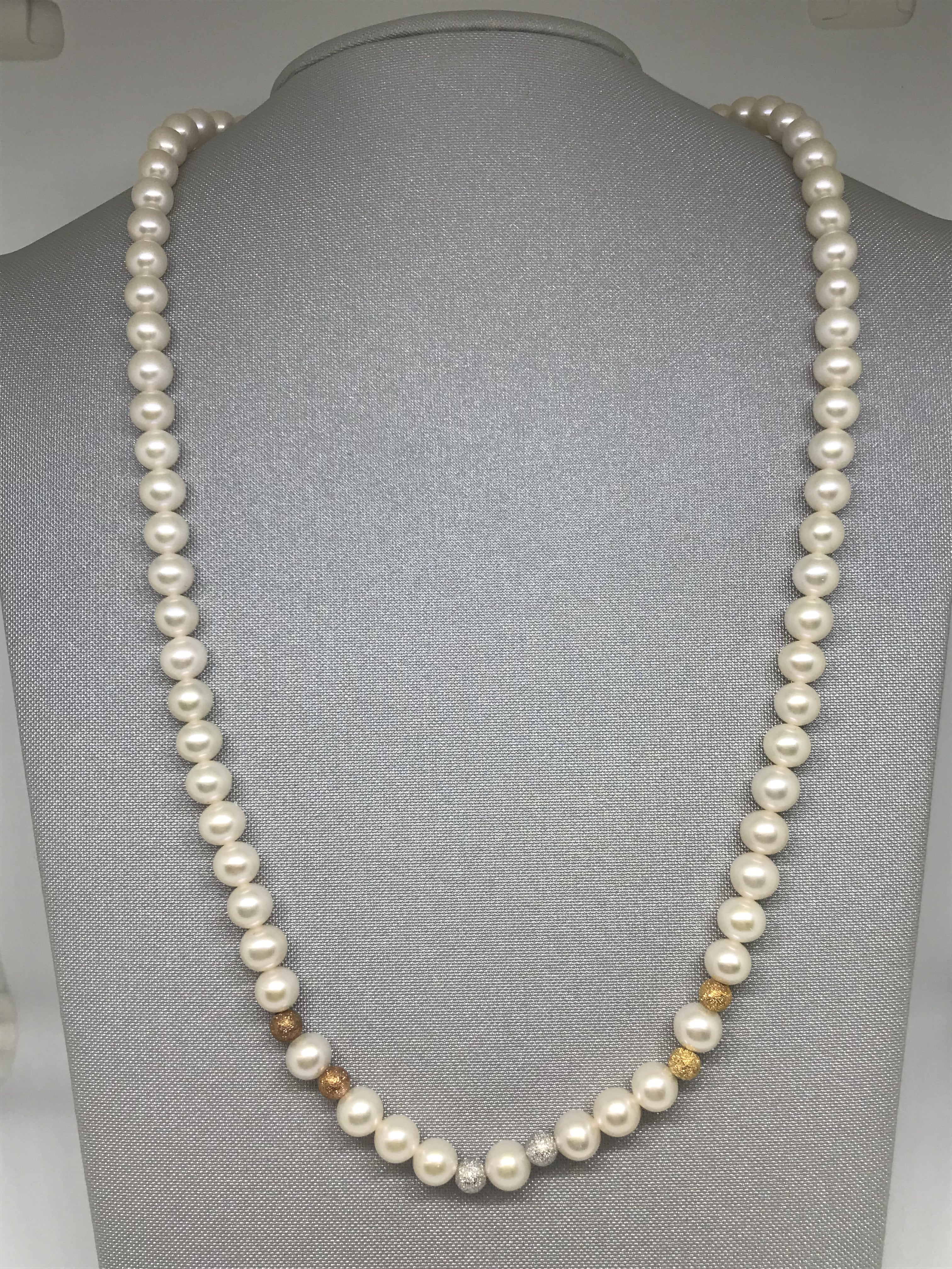 Collana Kioto perle e oro 103A